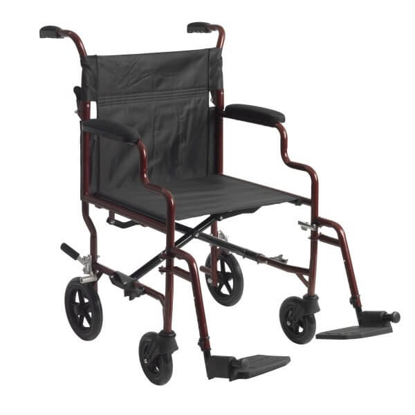 drive Bariatric Heavy-Duty Transport Chair, Black with Red Finish drive Bariatric Heavy-Duty Transport Chair, Black with Red Finish