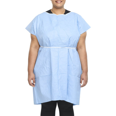Graham Medical Products Patient Exam Gown Neck/ Waist Tie, Large/ X-Large, Blue -Case of 25 Graham Medical Products Patient Exam Gown Neck/ Waist Tie, Large/ X-Large, Blue -Case of 25