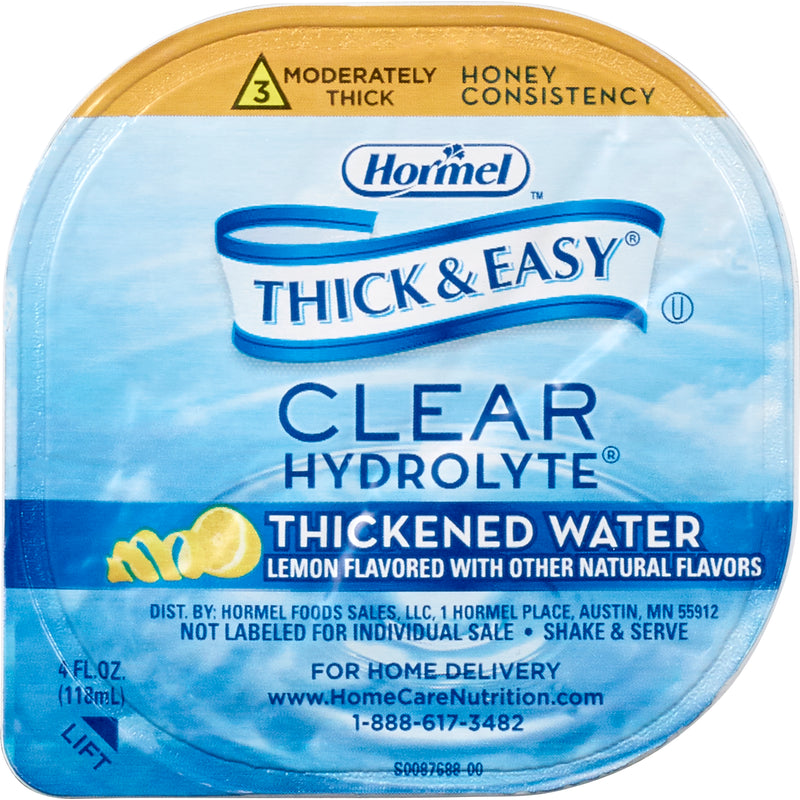 Thick & Easy Hydrolyte Honey Consistency Thickened Water, Lemon, 4 oz. Cup -Case of 24 Thick & Easy Hydrolyte Honey Consistency Thickened Water, Lemon, 4 oz. Cup -Case of 24