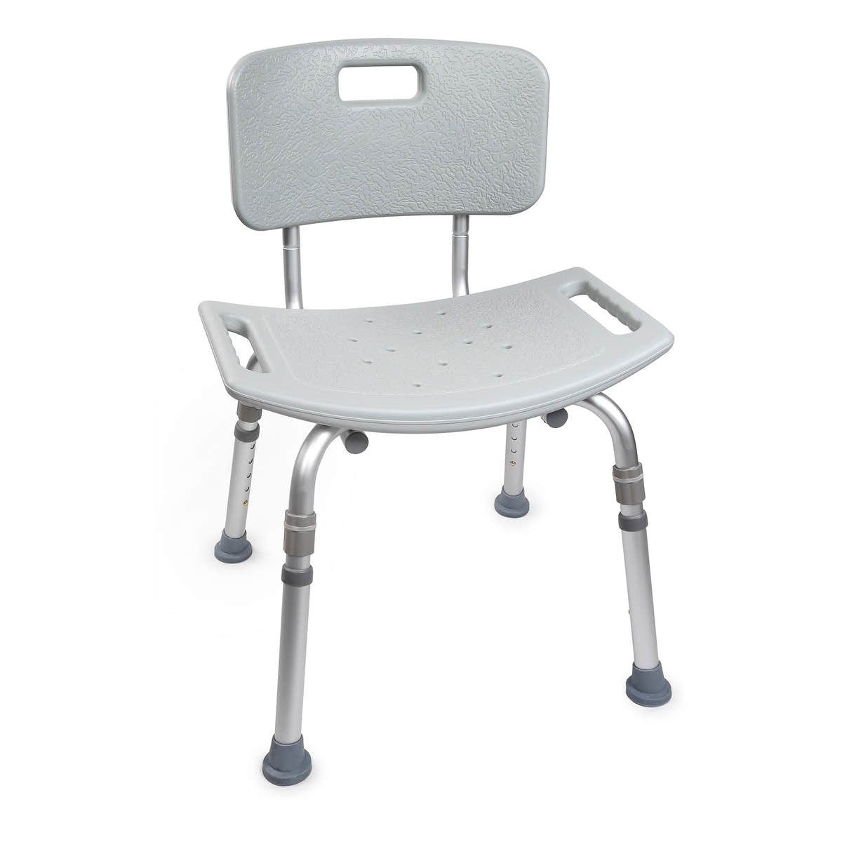 McKesson Removable Back Aluminum Bath Bench, 15½ – 19½ Inch, Gray - 1073631_CS - 1 McKesson Removable Back Aluminum Bath Bench, 15½ – 19½ Inch, Gray -Case of 4