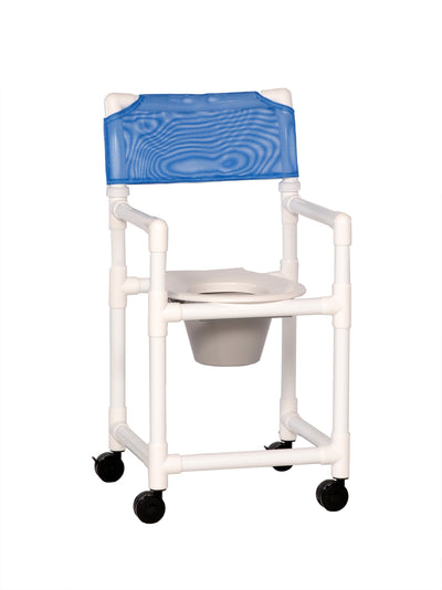 IPU Standard Line Shower Chair Commode, Blue -Each IPU Standard Line Shower Chair Commode, Blue -Each