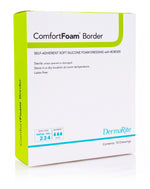 ComfortFoam Border Silicone Adhesive with Border Silicone Foam Dressing, 2 x 5 Inch - (2 X 5 Inch / Box of 10) ComfortFoam Border Silicone Adhesive with Border Silicone Foam Dressing, 2 x 5 Inch - (2 X 5 Inch / Box of 10)