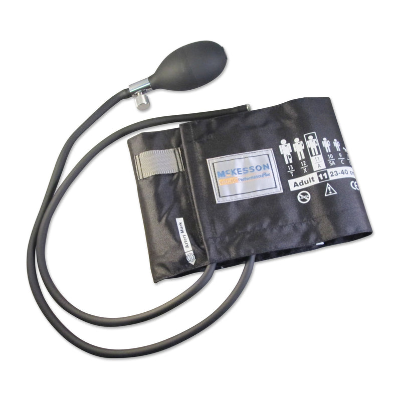McKesson LUMEON Blood Pressure Bulb and Cuff, Adult Medium, Black, Arm -Box of 1 McKesson LUMEON Blood Pressure Bulb and Cuff, Adult Medium, Black, Arm -Box of 1