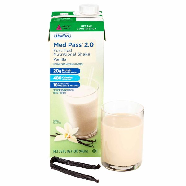 Med Pass 2.0 Ready to Use 32 oz. Carton Vanilla Nutritional Drink front Med Pass 2.0 Ready to Use 32 oz. Carton Vanilla Nutritional Drink Promo picture