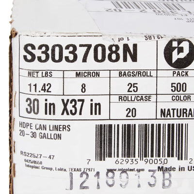 McKesson Light Duty Clear Trash Bags, 30 gal, 8 Mic -Case of 500 McKesson Light Duty Clear Trash Bags, 30 gal, 8 Mic -Case of 500