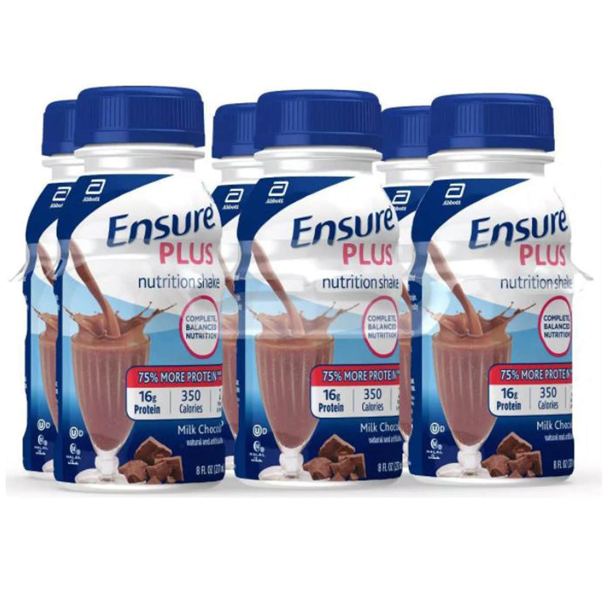 Ensure Plus Nutrition Shake, Chocolate, 8 oz. Bottle -Case of 24 Ensure Plus Nutrition Shake, Chocolate, 8 oz. Bottle -Case of 24