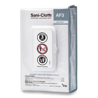 Sani-Cloth AF3 Surface Disinfectant Cleaner, 80 Count Portable Pack -Case of 720 Sani-Cloth AF3 Surface Disinfectant Cleaner, 80 Count Portable Pack -Case of 720