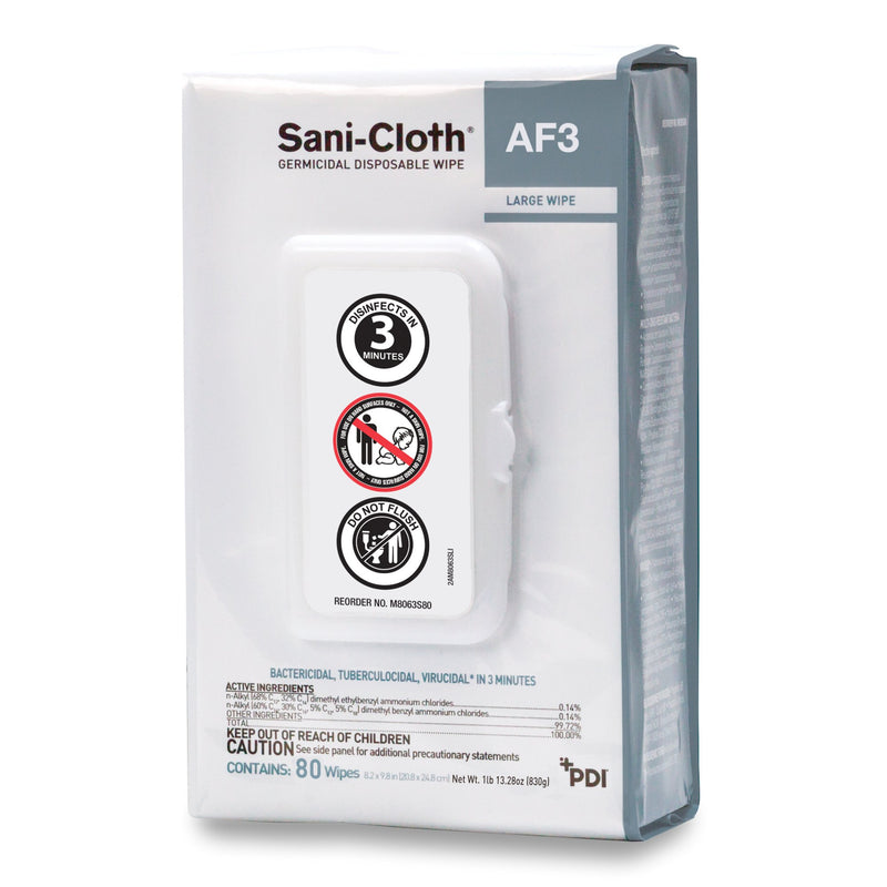 Sani-Cloth AF3 Surface Disinfectant Cleaner, 80 Count Portable Pack -Case of 720 Sani-Cloth AF3 Surface Disinfectant Cleaner, 80 Count Portable Pack -Case of 720
