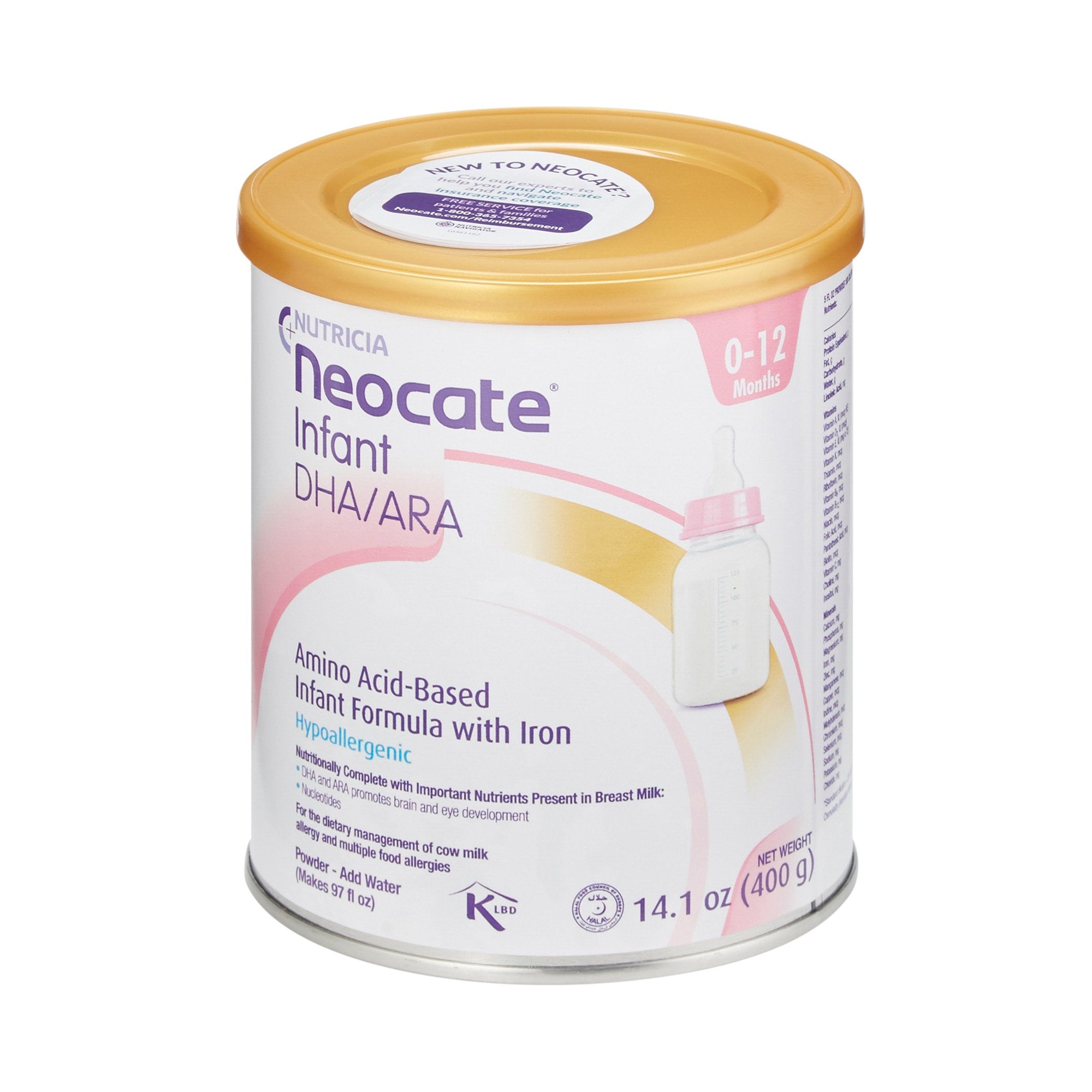 Neocate DHA & ARA Amino Acid Based Infant Formula with Iron, 14.1 oz. Can -Case of 4 Neocate DHA & ARA Amino Acid Based Infant Formula with Iron, 14.1 oz. Can -Case of 4