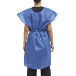 Graham Medical Products Exam Gown, Medium/Large, Blue -Case of 50 Graham Medical Products Exam Gown, Medium/Large, Blue -Case of 50