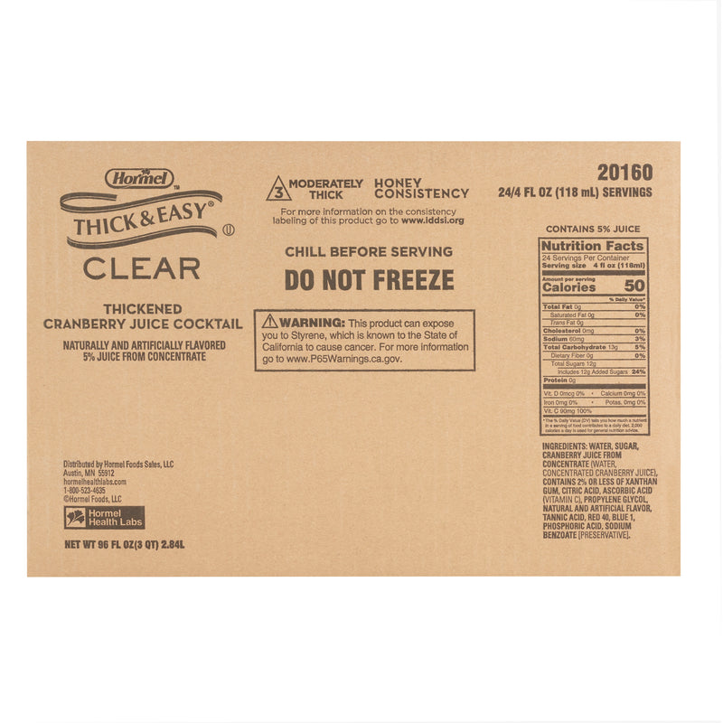Thick & Easy Clear Honey Consistency Thickened Beverage, Cranberry Juice, 4 oz. Cup -Case of 24 Thick & Easy Clear Honey Consistency Thickened Beverage, Cranberry Juice, 4 oz. Cup -Case of 24