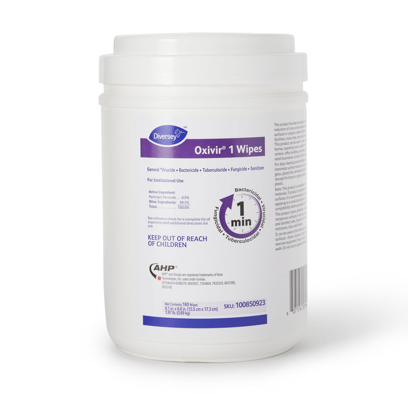 Diversey Oxivir 1 Surface Disinfectant Wipes, 160 count -Carton of 160 Diversey Oxivir 1 Surface Disinfectant Wipes, 160 count -Carton of 160