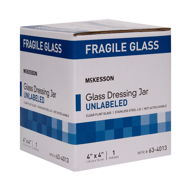 McKesson Glass Unlabeled Sundry Jar, 4 x 4 in -Box of 6 McKesson Glass Unlabeled Sundry Jar, 4 x 4 in -Box of 6