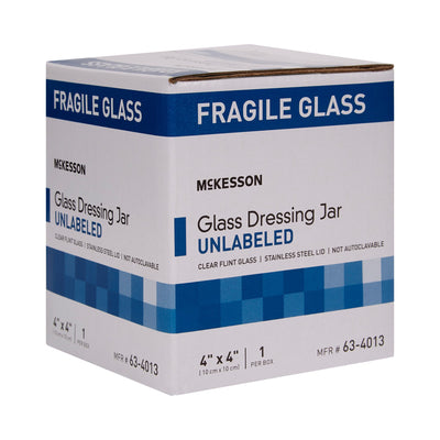 McKesson Glass Unlabeled Sundry Jar, 4 x 4 in -Box of 6 McKesson Glass Unlabeled Sundry Jar, 4 x 4 in -Box of 6