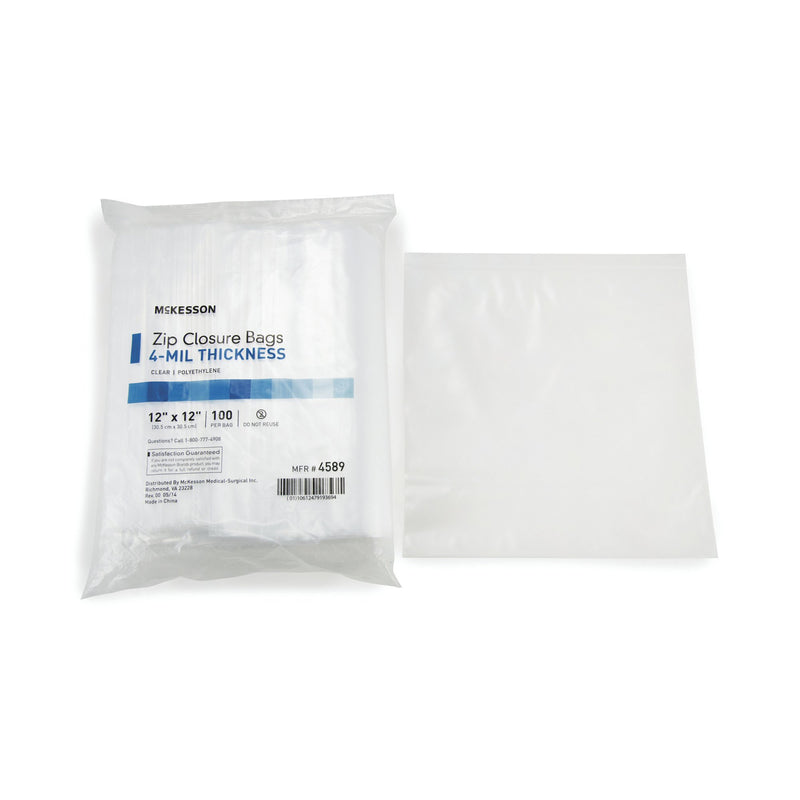 McKesson Zip Closure Bag, 12 x 12 in. -Box of 1 McKesson Zip Closure Bag, 12 x 12 in. -Box of 1