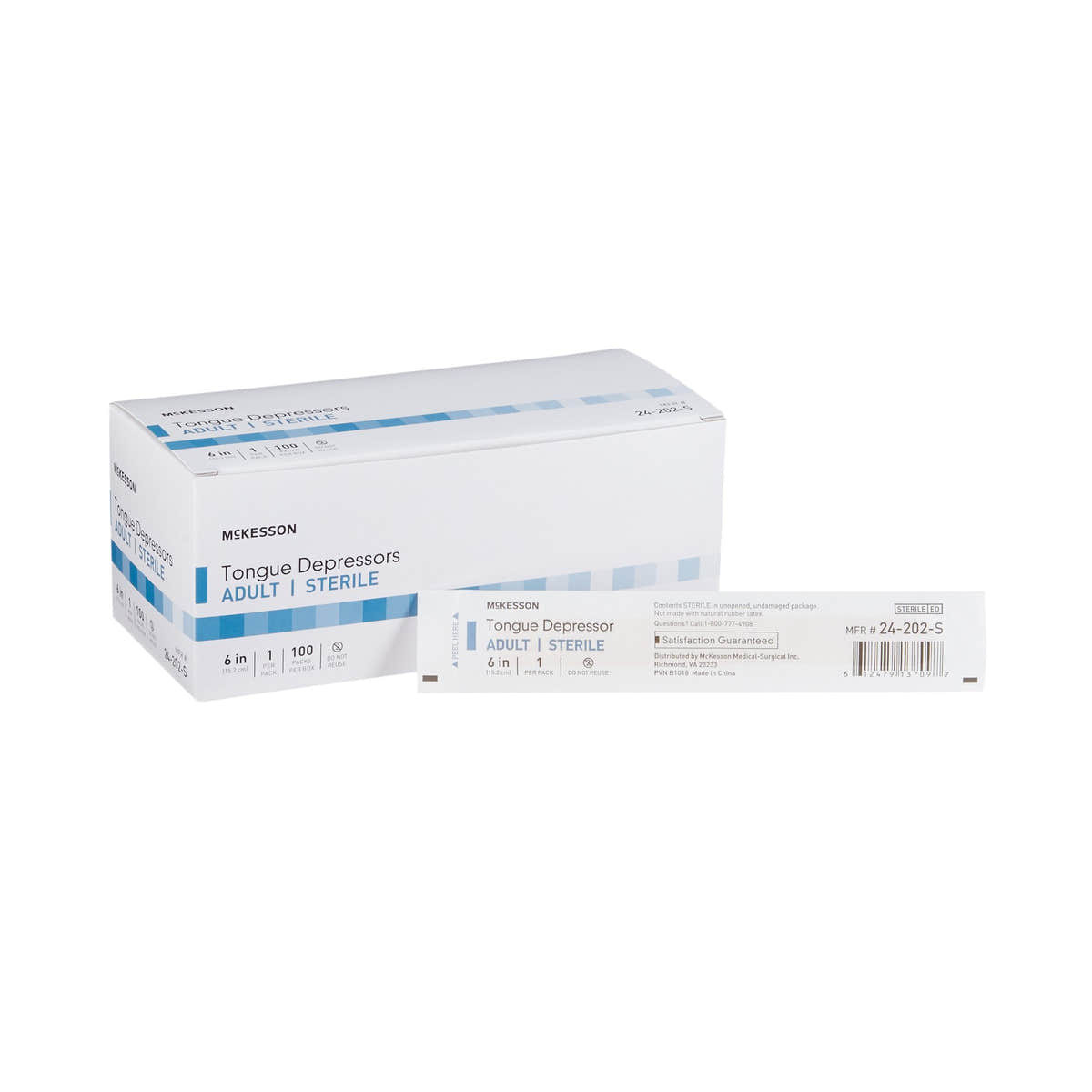 McKesson Tongue Depressors Senior Wide Blade -Box of 1 McKesson Tongue Depressors Senior Wide Blade -Box of 1