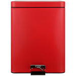 McKesson Trash Can with Plastic Liner, Square, Steel, Step-On, 20 QT, Red -Each McKesson Trash Can with Plastic Liner, Square, Steel, Step-On, 20 QT, Red -Each