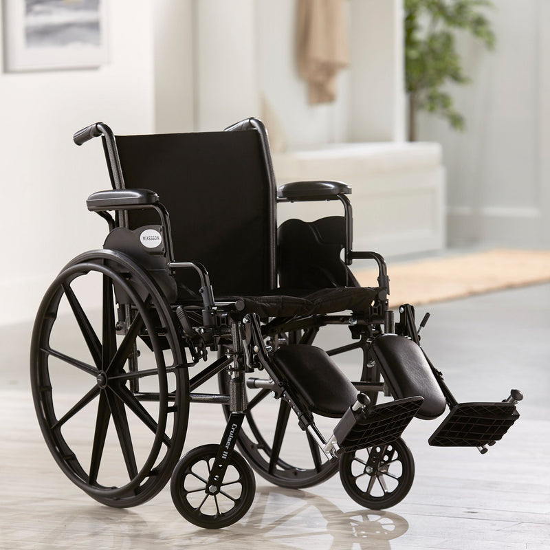 McKesson Lightweight Wheelchair Swing-Away Elevating Legrest, 18 Inch Seat Width -Each McKesson Lightweight Wheelchair Swing-Away Elevating Legrest, 18 Inch Seat Width -Each