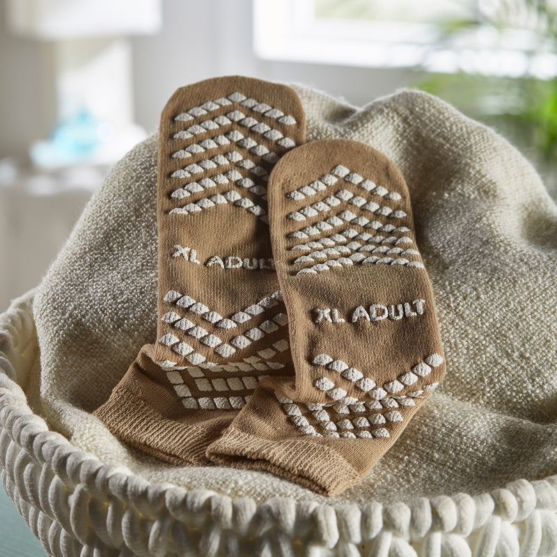 McKesson Slipper Socks, X-Large, Tan -Case of 48 McKesson Slipper Socks, X-Large, Tan -Case of 48