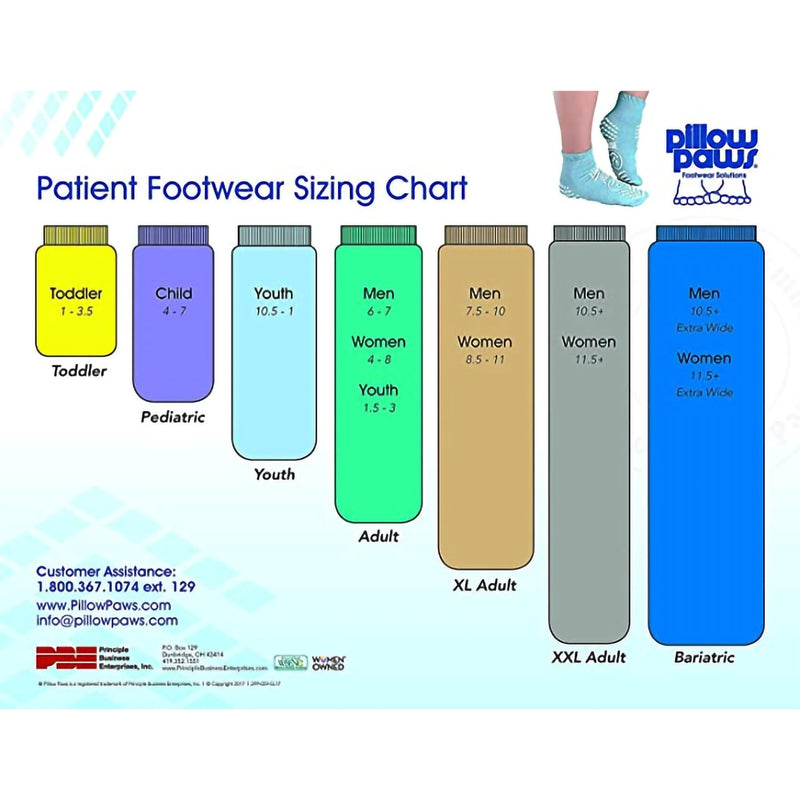 Pillow Paws Ankle High Double Imprint Terries Slipper Socks, 3X-Large -Case of 48 Pillow Paws Ankle High Double Imprint Terries Slipper Socks, 3X-Large -Case of 48