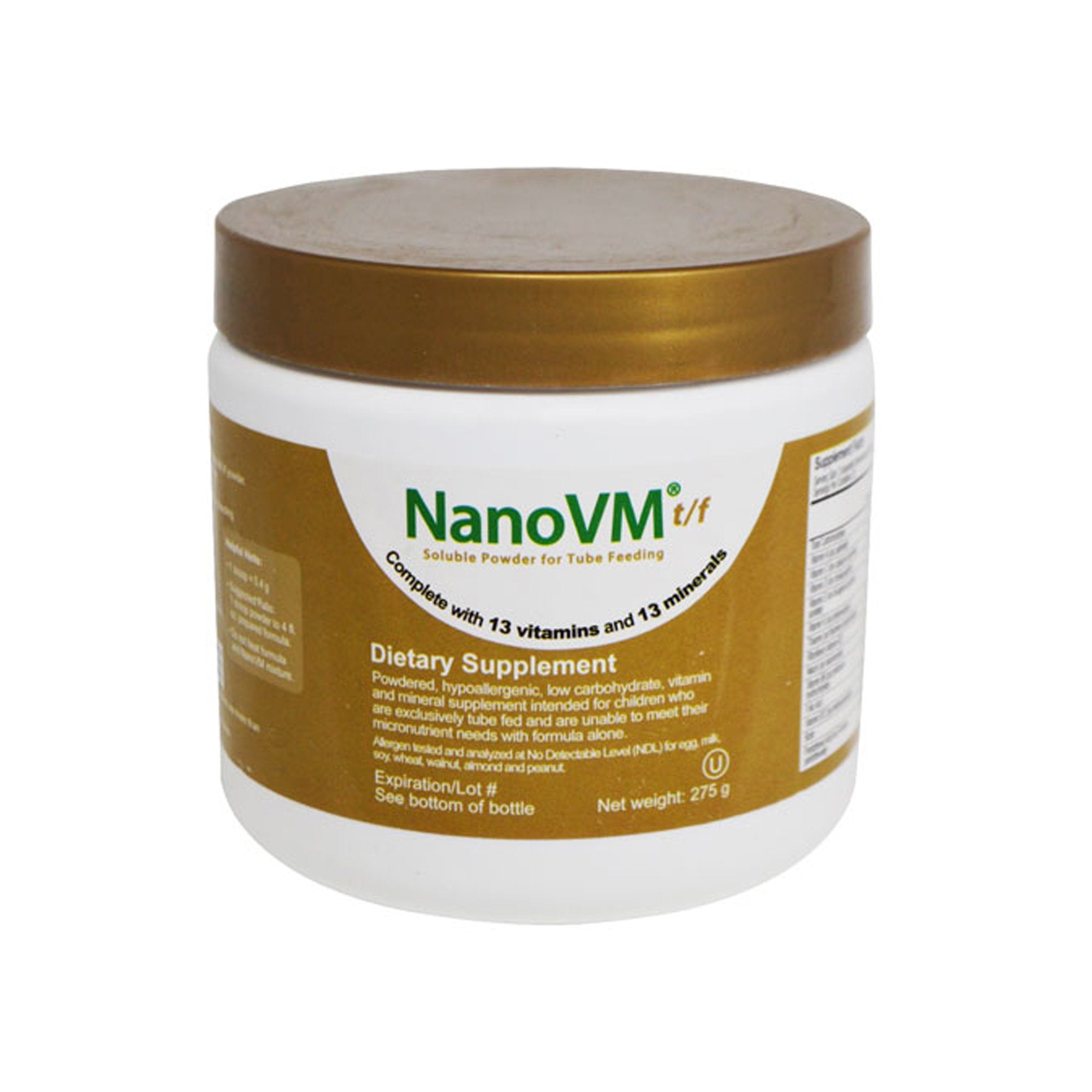 NanoVM t/f Powder Pediatric Tube Feeding Formula, 275 Gram Jar -Each NanoVM t/f Powder Pediatric Tube Feeding Formula, 275 Gram Jar -Each