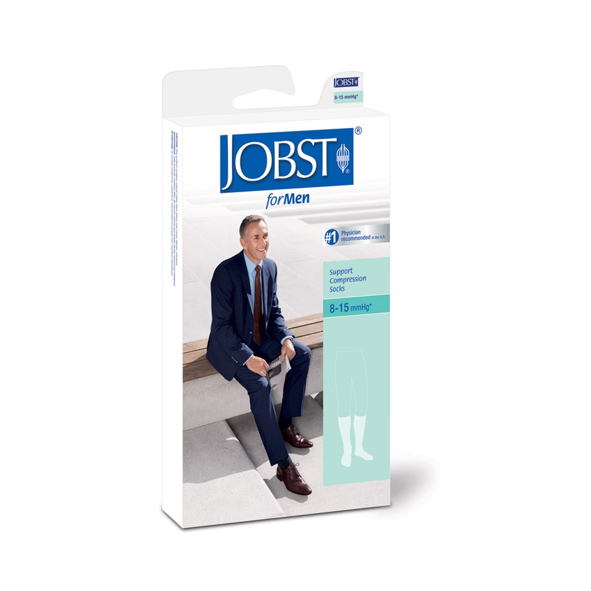 Jobst Compression Knee-High Socks, Medium, Black -1 Pair