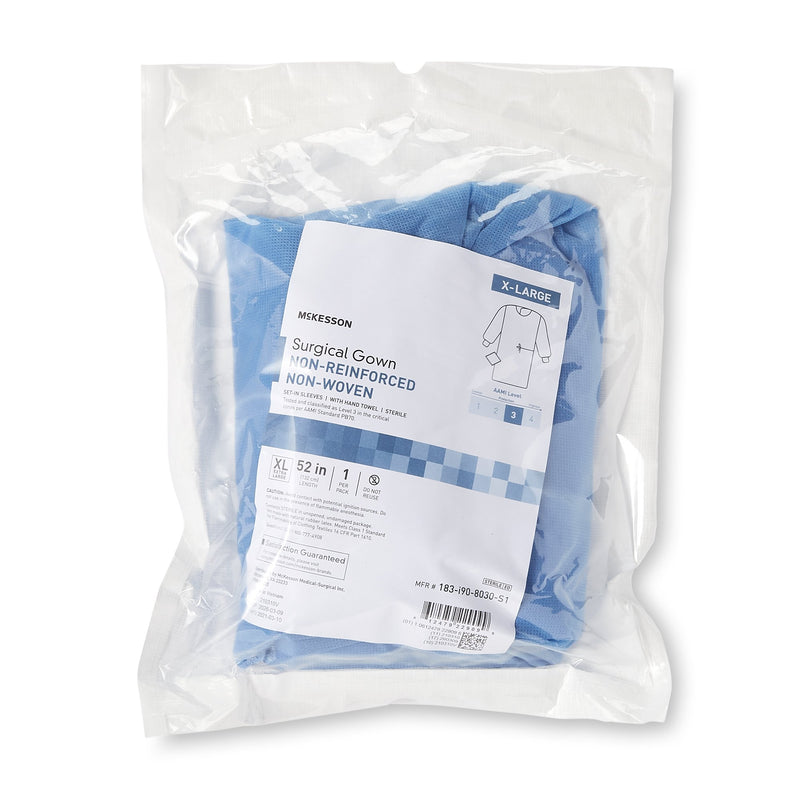 McKesson Non-Reinforced Surgical Gown with Towel, X-Large -Case of 28 McKesson Non-Reinforced Surgical Gown with Towel, X-Large -Case of 28