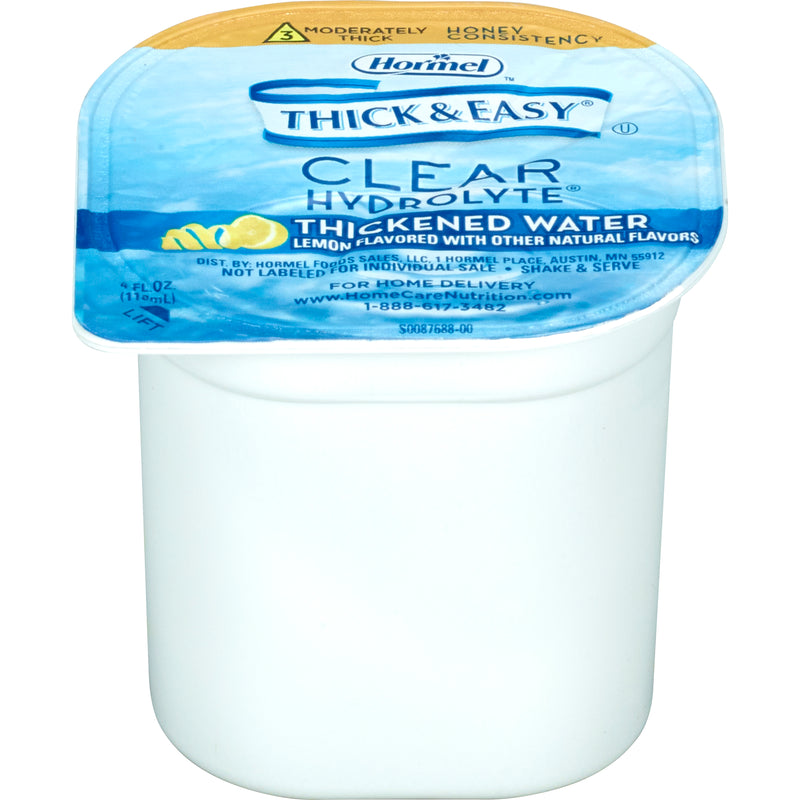 Thick & Easy Hydrolyte Honey Consistency Thickened Water, Lemon, 4 oz. Cup -Case of 24 Thick & Easy Hydrolyte Honey Consistency Thickened Water, Lemon, 4 oz. Cup -Case of 24