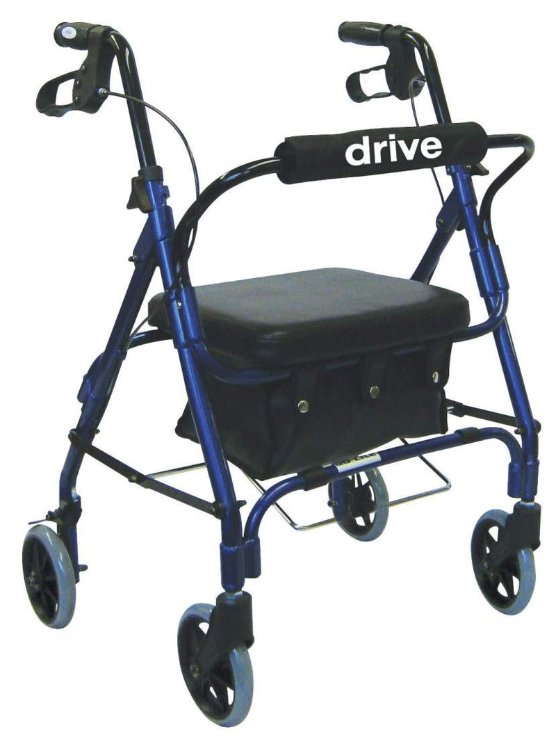 drive Deluxe 4 Wheel Rollator, 28 – 33 Inch Handle Height -Each drive Deluxe 4 Wheel Rollator, 28 – 33 Inch Handle Height -Each