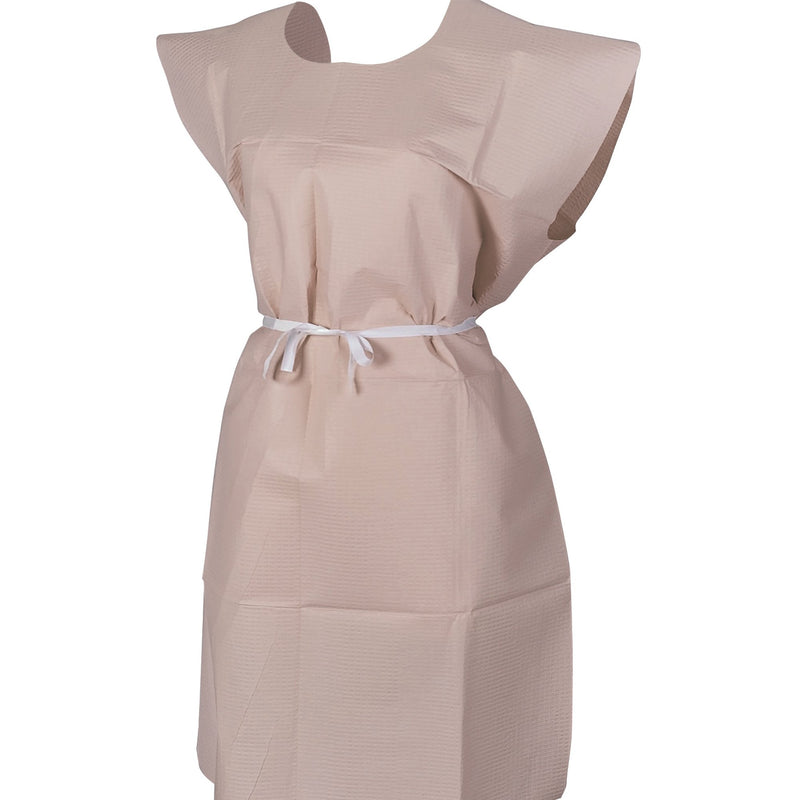 McKesson Patient Exam Gown Open Back, One Size Fits Most, Peach -Case of 50 McKesson Patient Exam Gown Open Back, One Size Fits Most, Peach -Case of 50