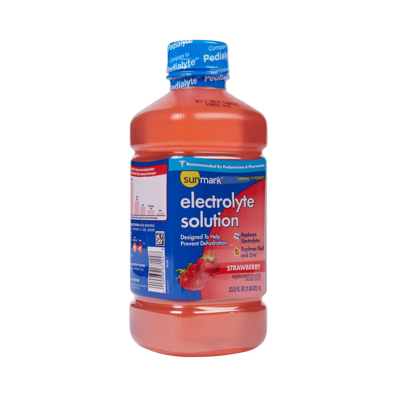 sunmark Pediatric Oral Electrolyte Solution, Strawberry, 33.8 oz. Bottle -Each sunmark Pediatric Oral Electrolyte Solution, Strawberry, 33.8 oz. Bottle -Each
