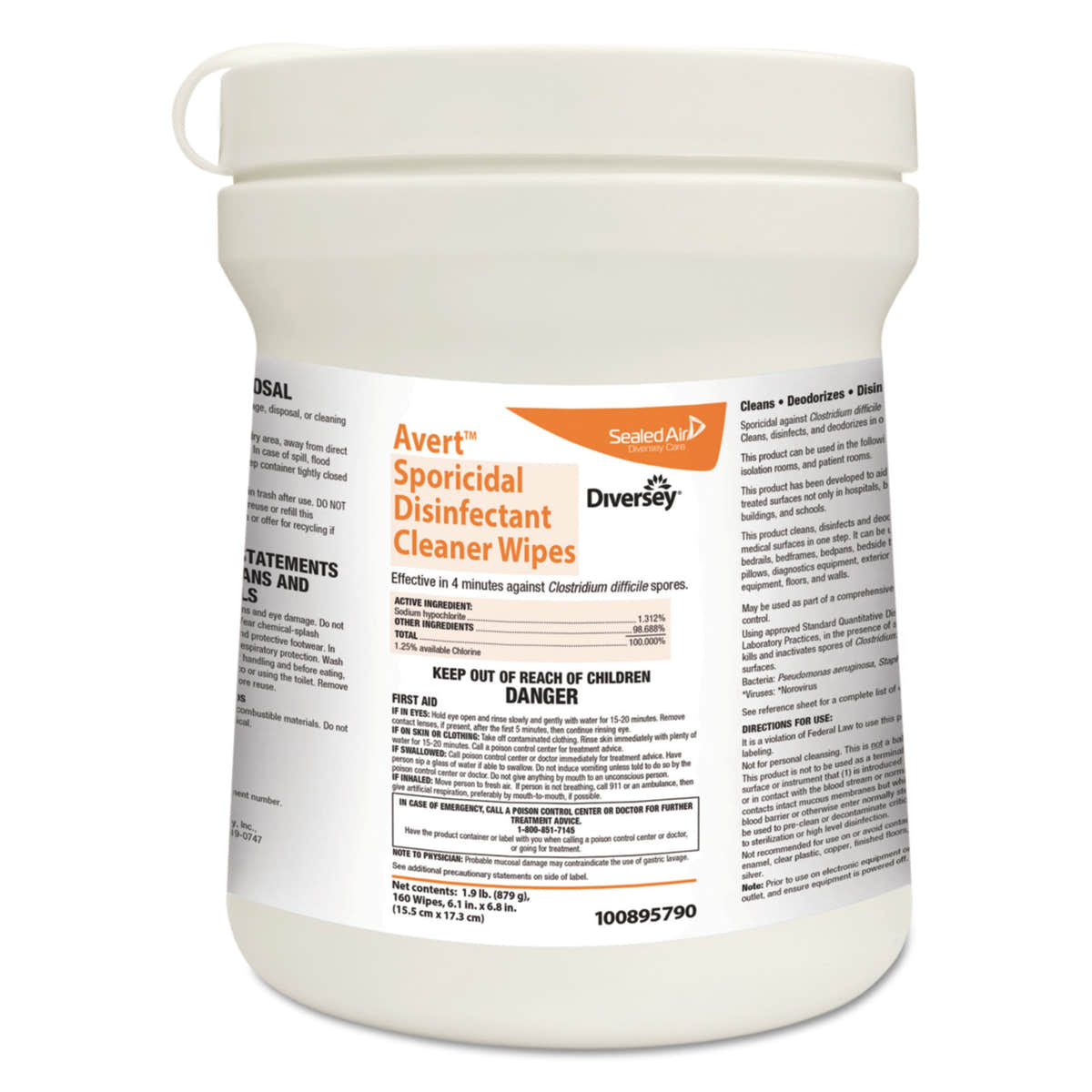 Avert Surface Disinfectant Cleaner Wipes - 1048116_CT - 1 Avert Surface Disinfectant Cleaner Wipes -Case of 1920