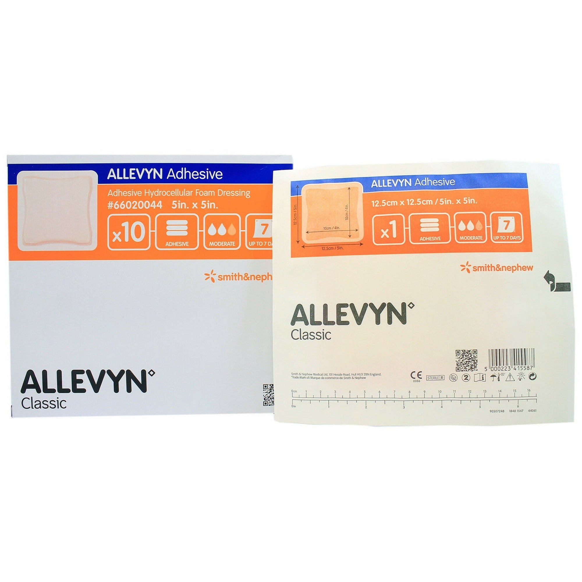 Allevyn Adhesive with Border Foam Dressing, 5 x 5 Inch -5 X 5 Inch