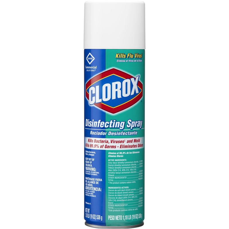 Clorox Surface Disinfectant Spray, 19 oz Aerosol Can -Case of 12 Clorox Surface Disinfectant Spray, 19 oz Aerosol Can -Case of 12