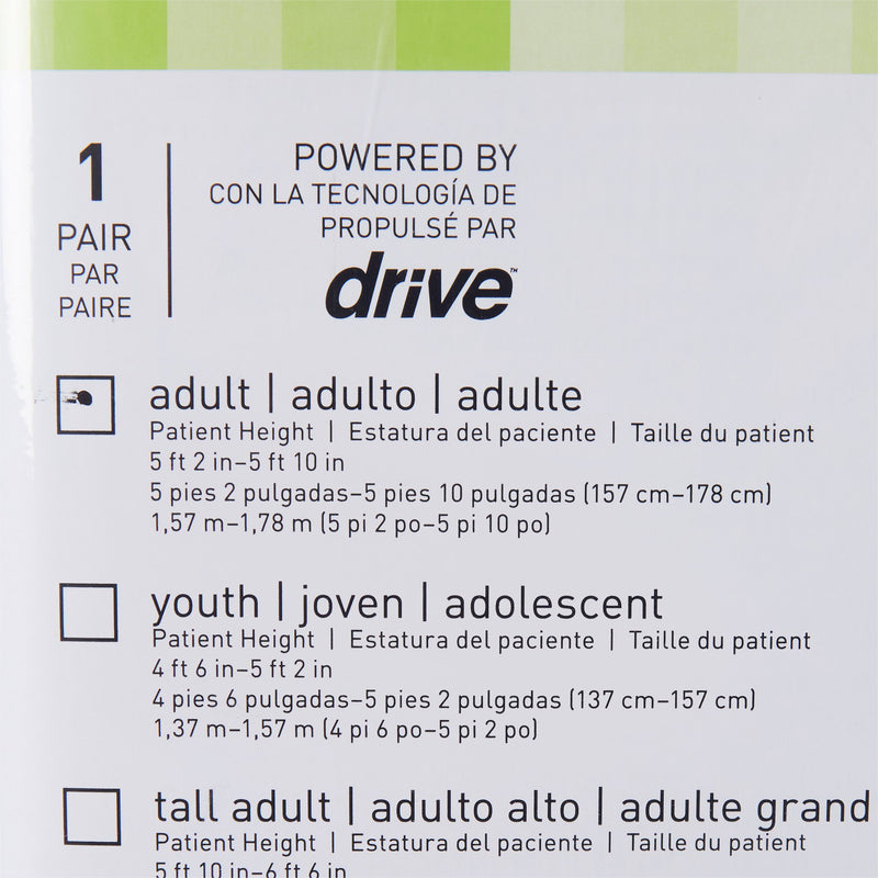 McKesson Adult Underarm Crutches, 5 ft. 2 in. - 5 ft. 10 in. -Case of 16 McKesson Adult Underarm Crutches, 5 ft. 2 in. - 5 ft. 10 in. -Case of 16
