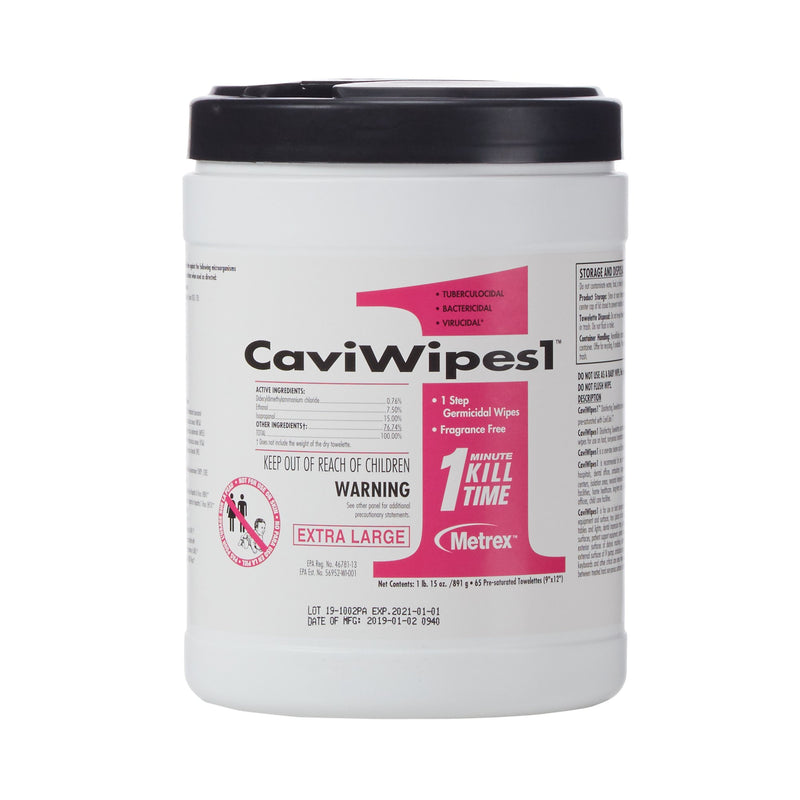 CaviWipes1 Surface Disinfectant, Alcohol Based, Non-sterile, Disposable -Can of 65 CaviWipes1 Surface Disinfectant, Alcohol Based, Non-sterile, Disposable -Can of 65