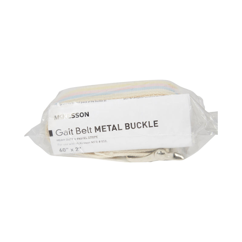 McKesson Gait Belt Heavy Duty, 60 Inch, Pastel Stripe -Case of 48 McKesson Gait Belt Heavy Duty, 60 Inch, Pastel Stripe -Case of 48
