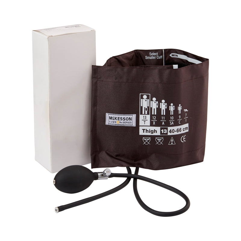 McKesson LUMEON Blood Pressure Bulb and Cuff, Adult X-Large, Brown, Thigh -Box of 1 McKesson LUMEON Blood Pressure Bulb and Cuff, Adult X-Large, Brown, Thigh -Box of 1