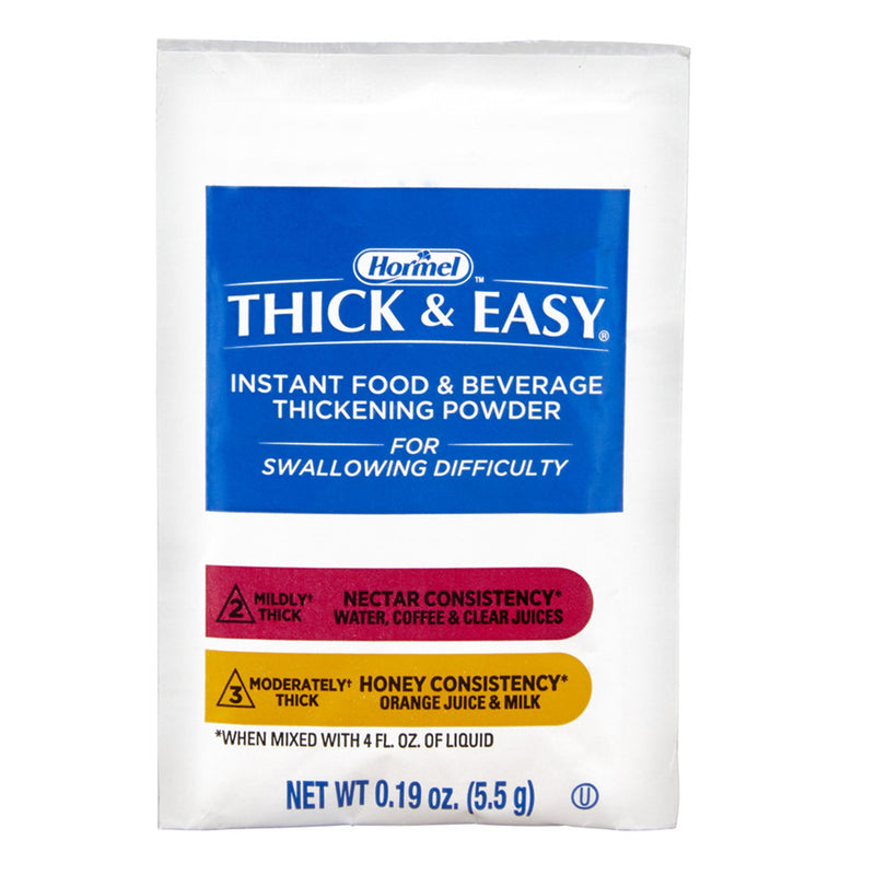 Thick & Easy Nectar Consistency Food and Beverage Thickener, Unflavored, 0.18 oz. Packet -Case of 100 Thick & Easy Nectar Consistency Food and Beverage Thickener, Unflavored, 0.18 oz. Packet -Case of 100