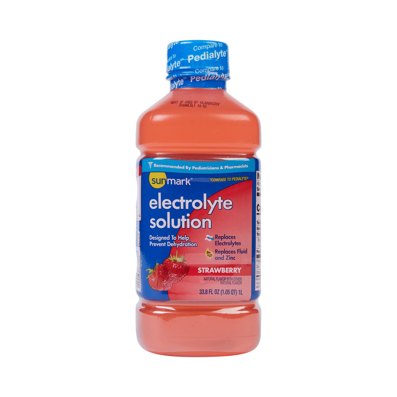 sunmark Pediatric Oral Electrolyte Solution, Strawberry, 33.8 oz. Bottle -Each sunmark Pediatric Oral Electrolyte Solution, Strawberry, 33.8 oz. Bottle -Each