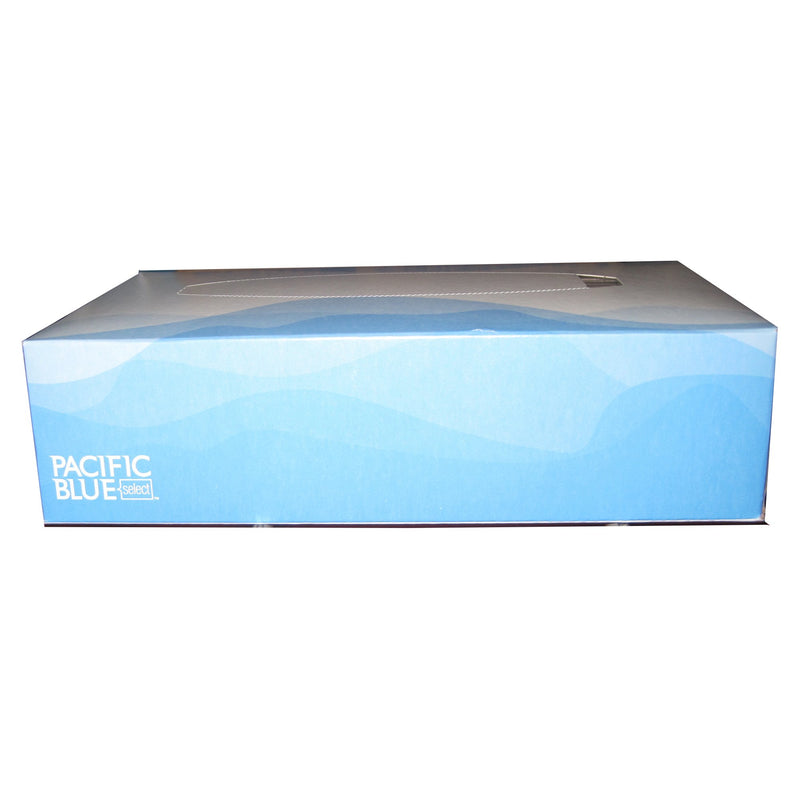 Pacific Blue Select Facial Tissue, White, 7-15/16" x 4-3/4", 2-Ply -Box of 100 Pacific Blue Select Facial Tissue, White, 7-15/16" x 4-3/4", 2-Ply -Box of 100