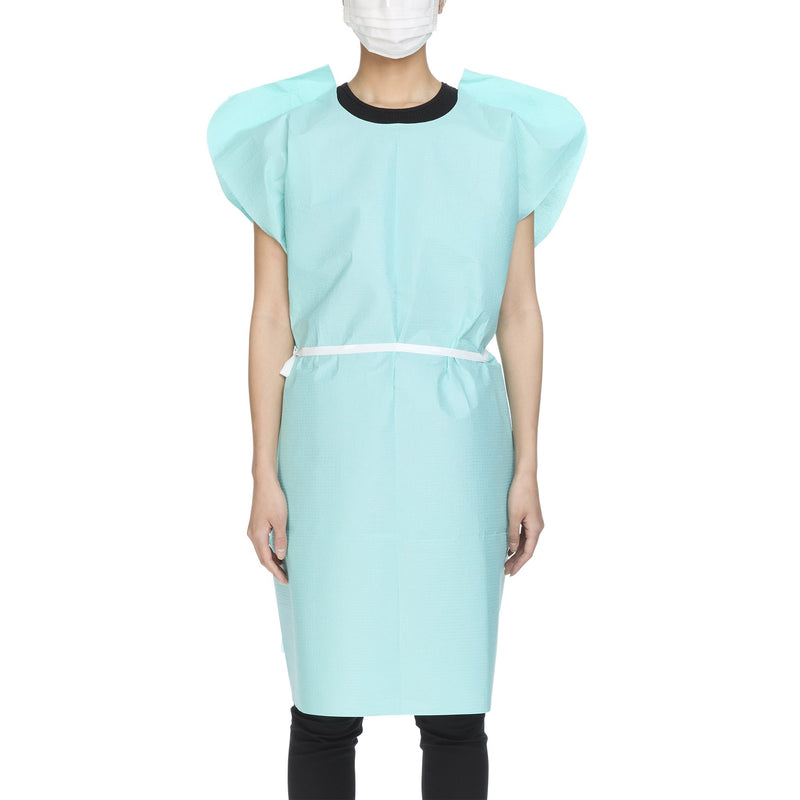 McKesson Patient Exam Gown Open Back, One Size Fits Most, Teal -Case of 50 McKesson Patient Exam Gown Open Back, One Size Fits Most, Teal -Case of 50