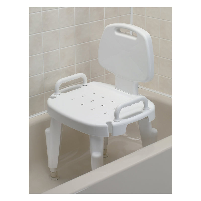 Maddak Adjustable Shower Seat with Arms and Back -Each Maddak Adjustable Shower Seat with Arms and Back -Each