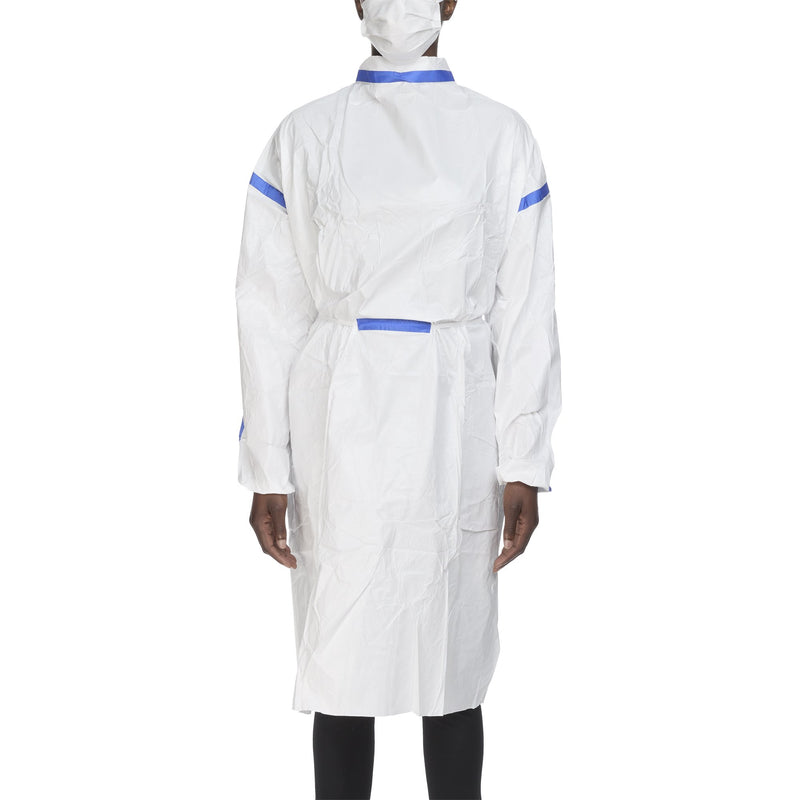 TrueCare Biomedix Chemotherapy Procedure Gown, One Size Fits Most White Sterile ASTM F739-12 Disposable -Carton of 50 TrueCare Biomedix Chemotherapy Procedure Gown, One Size Fits Most White Sterile ASTM F739-12 Disposable -Carton of 50