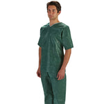 Graham Medical Scrub Shirt Without Pockets Short Sleeve, X-Large, Green -Case of 30