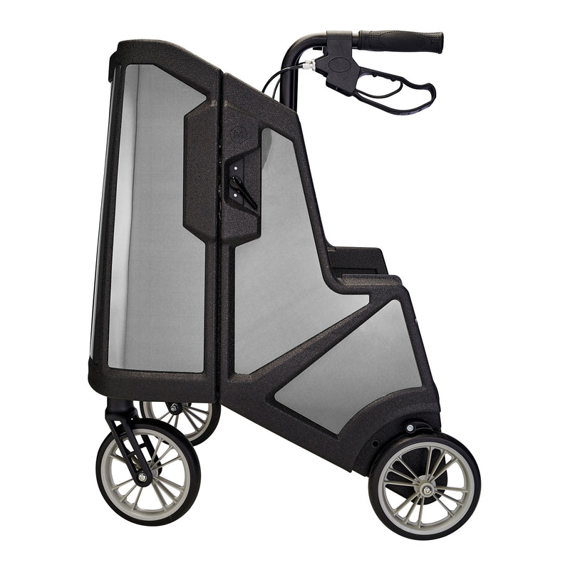Tour Adjustable Height Folding 4 Wheel Rollator, Pure Silver -Each Tour Adjustable Height Folding 4 Wheel Rollator, Pure Silver -Each