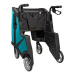 Tour Adjustable Height Folding 4 Wheel Rollator, Ocean Teal -Each Tour Adjustable Height Folding 4 Wheel Rollator, Ocean Teal -Each