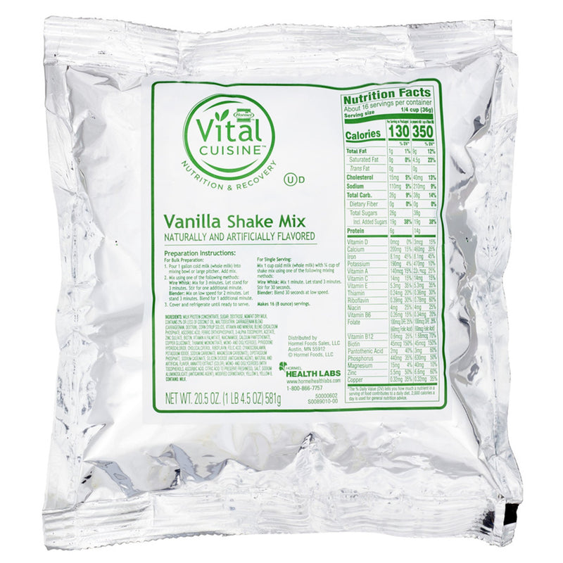 Hormel Solutions Super Shake Mix, Vanilla, 20.5 oz. Packet -Case of 6 Hormel Solutions Super Shake Mix, Vanilla, 20.5 oz. Packet -Case of 6