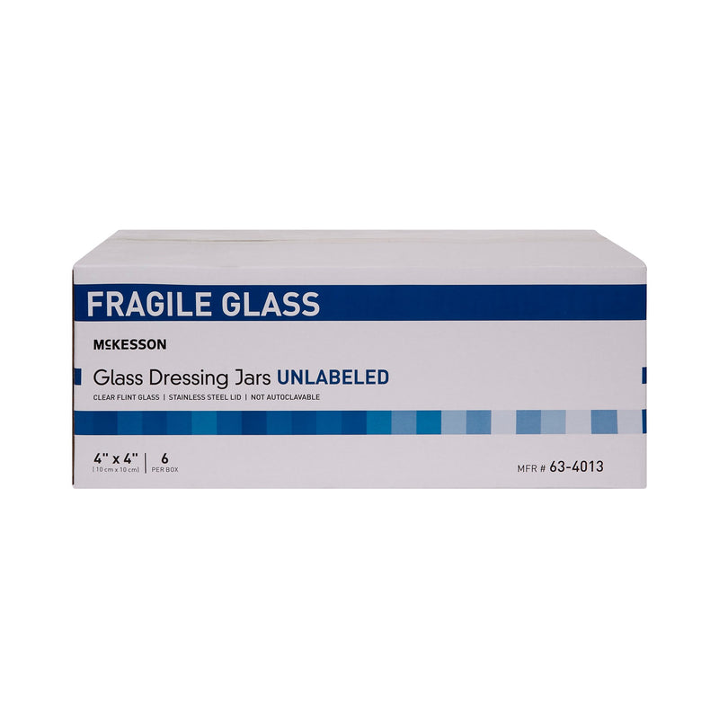 McKesson Glass Unlabeled Sundry Jar, 4 x 4 in -Box of 6 McKesson Glass Unlabeled Sundry Jar, 4 x 4 in -Box of 6