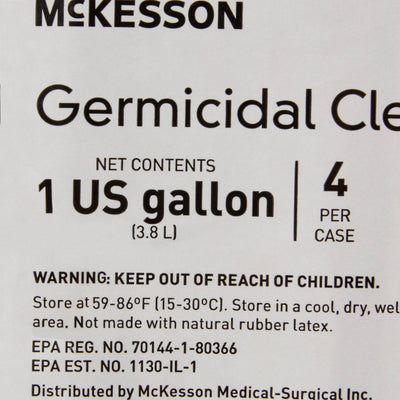 McKesson Germicidal Surface Disinfectant Cleaner, 1 gal.. Jug -Case of 4 McKesson Germicidal Surface Disinfectant Cleaner, 1 gal.. Jug -Case of 4
